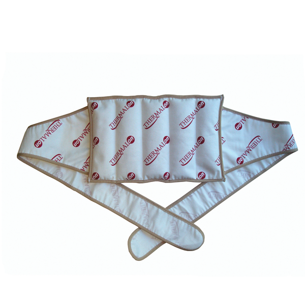 Thermalon Moist Heat Back Wrap. Deep penetrating pain relief for back, shoulder and abdominal pain. Microwave activate moist heat pad. Portable pain relief. Washable and reusable. Natural pain relief.