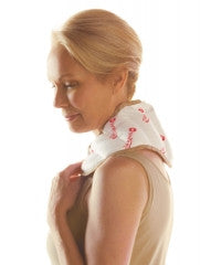 Thermalon Moist Heat Neck Wrap. Deep penetrating pain relief for neck and shoulder pain. Microwave activate moist heat pad. Portable pain relief. Washable and reusable. Natural pain relief.